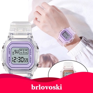 [BRLOVOSKI] Reloj deportivo Transparente Para regalo Digital LED impermeable Para reloj De pulsera