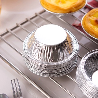 100pcs Disposable Aluminum Foil Tart Pan Mini Pot Pie Tart Bake Plate Tin Pan Tray (6)