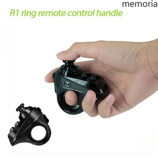 r1 mini anillo compatible con bluetooth 4.0 recargable inalámbrico vr mando a distancia joystick gamepad memorial