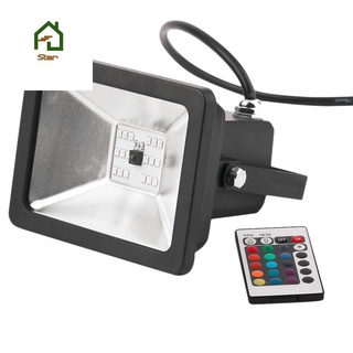 rgb led luces de inundación 10w cambio de color foco con mando a distancia arandela de pared luz 16 colores 4 es regulable