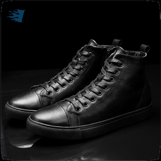 estilo inglés de la moda de los hombres botas zapatos de alta tops transpirable buena calidad ligera (1)
