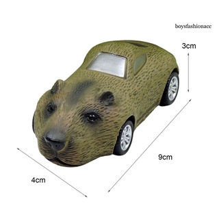 Bby - diseño de animales de dibujos animados tire hacia atrás modelo de coche Mini vehículo niños juguete educativo (5)