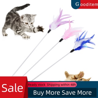 gooditem pet cat gatito lentejuelas pluma teaser palying palo varita juguete interactivo