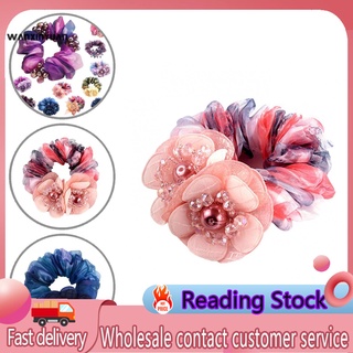 Wxy_ Durable Bun anillo de pelo flor decoración corbata de pelo fino mano de obra accesorios para el cabello