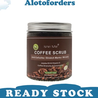 alotoforders11.co ISNER MILE Body Deep Cleansing Moisturizing Natural Coffee Coconut Scrub Cream