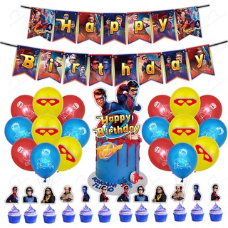 henry danger tema feliz cumpleaños fiesta decoraciones conjunto lindo pastel topper globos bandera fiesta necesita niños regalo fiesta suministros