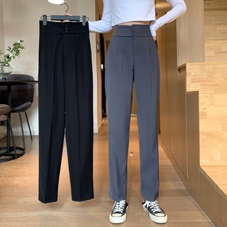 negro traje pantalones de las mujeres de verano de la sección delgada de cintura alta cortina casual pantalones sueltos de pierna ancha recta pantalones de pierna eran pantalones delgados (1)