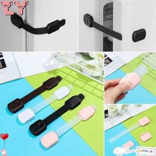 LY Adhesive Security Latch Plastic Children Protector Cabinet Strap Locks Cupboard Wardrobe Door Refrigerator For Toddler Kids Multi-function Drawers Baby Safety/Multicolor