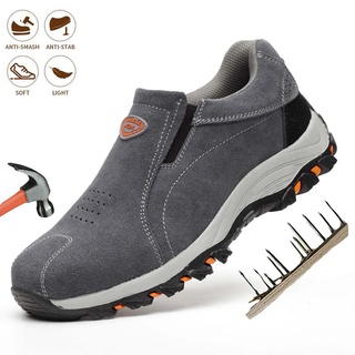 Los hombres botas de seguridad transpirable de acero puntera Anti-Piercing Industial seguridad zapatos de trabajo Indestructible zapatilla de deporte cómodo zapatos 7H8D