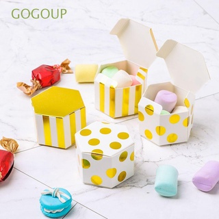 GOGOUP 10pcs lindo de dibujos animados caja de caramelos regalos decorativos hexágono caja de regalo Mini recuerdo para boda cumpleaños fiesta Chocolate embalaje