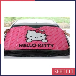 Jt 5 unids/Set lindo gato de dibujos animados gatito patrón lateral ventana frontal bloque solar parasol conjunto protector de coche