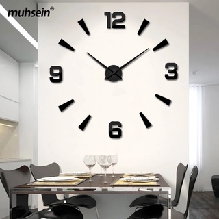 super grande 120cm dia diseño europeo moda sala de estar decorativa 3d acrílico espejo cronógrafo cuarzo pegatinas de pared reloj de pared (1)