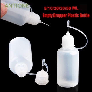 ANTIONE Botella Recargable De Alta Calidad De Viaje Punta De Aguja Vacía Gotero Botellas Portátil Transparente Profesional De Plástico