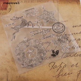 [maelove1] sello transparente de silicona transparente sellos de goma diy scrapbook navidad ciervo [maelove1]