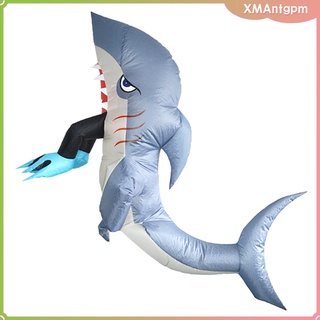 traje inflable unisex para adulto, disfraz de tiburón, fiesta de halloween (4)