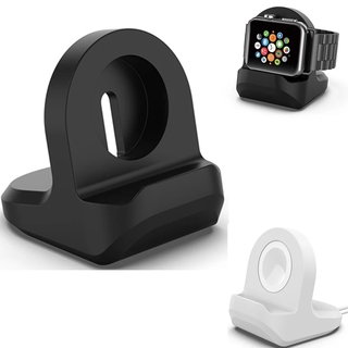 Para Apple Watch Stand Series exquisito soporte de silicona de aluminio cargador base estación de carga titular