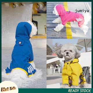 【Ready Stock】DSP--Dog Raincoat Rainproof Four-legged PVC Reflective Pet Sport Hoodies for Puppy