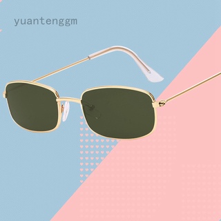 Yuantenggm []gafas de sol Retro pequeñas cuadradas para hombre/lentes de sol amarillos/rosas/lentes de marco pequeño/lentes de gafas