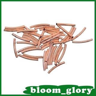 [Bloom] 50 piezas de 2,7 mm agujero espaciador de cobre cuentas suaves tubo curvado cuentas para bricolaje gargantilla collar pulsera fabricación accesorios