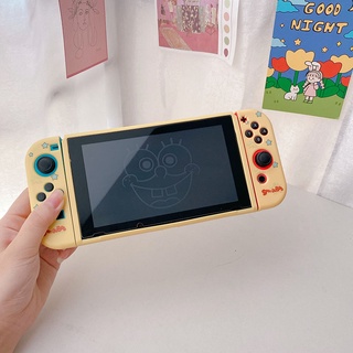Cartoon bob esponja Nintendo Switch funda protectora suave TPU juego consola de mango Protector de silicona cubierta carcasa (3)
