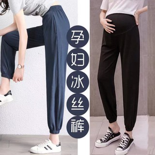 Hielo de seda suelta mujeres embarazadas pantalones delgados en verano desgaste exterior en s:mingxuan865.my21.09.18