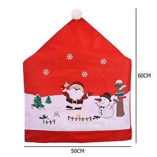croom_4xfundas de navidad para decoración del hogar/fundas para silla de nieve/protector de asiento trasero