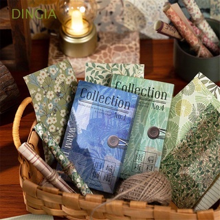 DINGIA 60 Pcs/Set Diary Decor Time Warm Series DIY Craft Cloth Paper Material Paper Background Album Journal Vintage Scrapbooking Decorative