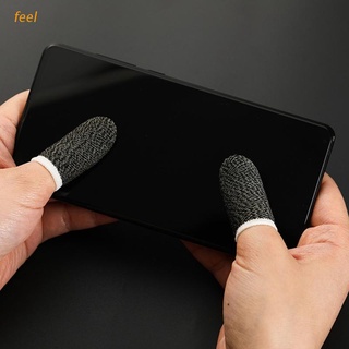 feel 5 pares de guantes de dedo de fibra de cobre antideslizantes transpirables para juegos -iphone/an-droid/ios teléfono móvil/tableta