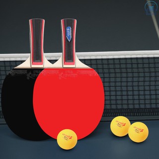 Topfree- juego de 2 raquetas de tenis de mesa con 3 bolas de Ping Pong para estudiantes principiantes