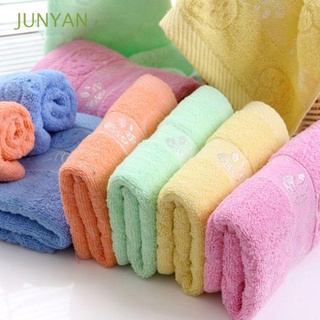 Junyan cómodo 1 pieza de baño suave para niños adultos baño limpieza paño toallas de mano pelo toalla cara/Multicolor