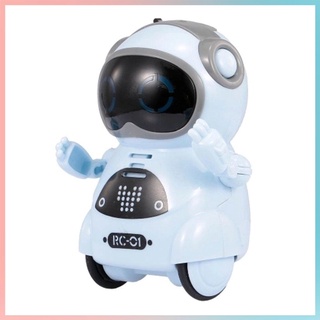inteligente mini robot de bolsillo caminar música danza luz reconocimiento de voz niño juguete