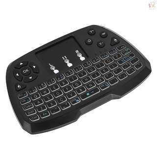 Retroiluminado GHz teclado inalámbrico Touchpad ratón de mano Control remoto 4 colores retroiluminación para Android TV BOX Smart TV PC Notebook (8)