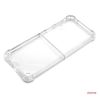 Zzz Mini funda transparente para teléfono móvil/pantalla plegable superior e inferior para Z Flip 3