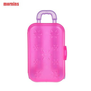 {mornins} caja de equipaje miniatura transparente maleta de viaje para decoración de casa de muñecas UUW