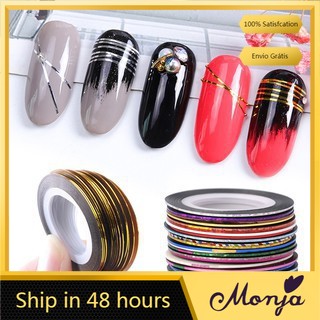 30 rollos de 1mm para uñas francesas/Arte de uñas/raya adhesiva Decorativa/cinta DIY
