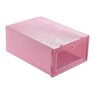 y caja de zapatos de plástico engrosada transparente organizador de zapatos apilable cajón caja de almacenamiento contenedor para hombres mujeres (3)