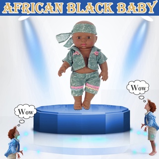 Simulación BabyDoll Negro Bebé Africano Muñeca Rompecabezas Regalo Para Niños