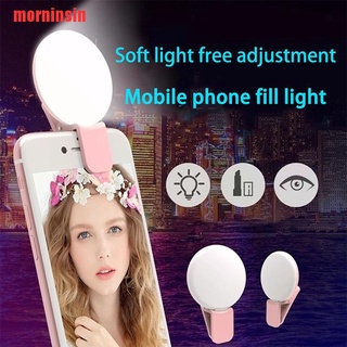 {morninsin} LED Selfie luces de teléfono móvil lente portátil Mini Selfie anillo de luz Clip KEQ