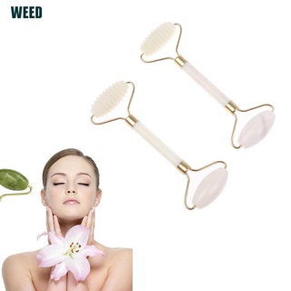 Rodillo de piedra de Jade Natural de cuarzo rosa Natural para el cuello Facial/herramienta de masaje Facial