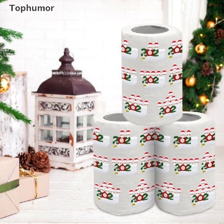 [tophumor] 100 unids/rollo servilleta de navidad santa claus árbol copo de nieve servilleta decoración de mesa. (3)