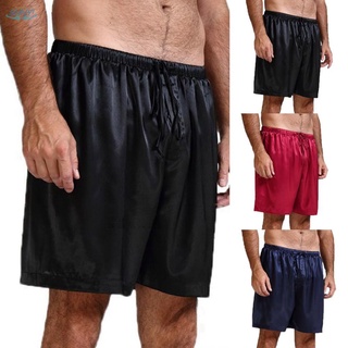 Pantalones cortos de satén ropa de dormir ropa interior boxeador clásico hogar pantalones calientes ropa de dormir
