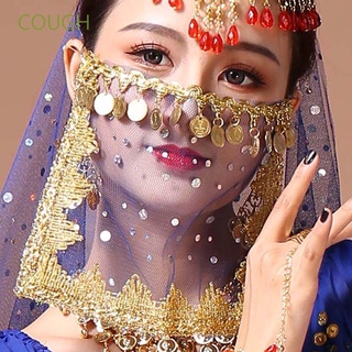 COUGH Rhinestone Face Veils Indian Dance Belly Dance Costumes Performance Accessories Women New Sequins Girl Embroidered Mesh/Multicolor