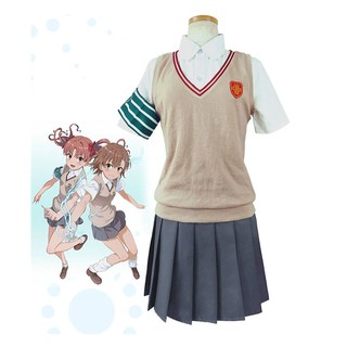 anime toaru kagaku no railgun shirai kuroko misaka mikoto cosplay disfraz de niña uniforme escolar de fiesta de lujo disfraz de halloween