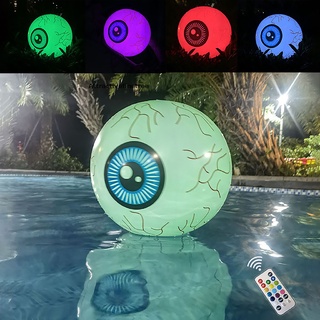 【AFT】 Halloween Inflatable Glowing Eyeball with Remote Control 16" Inflatable Eyeball 【Attractivefinetree】 (1)