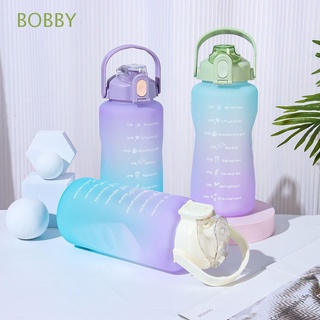 bobby 2000ml botella de agua portátil de alta capacidad jarras de agua deportes beber taza de tiempo marcador al aire libre a prueba de fugas de paja de viaje hervidor de agua/multicolor