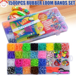 1500 pzs juego de bandas de goma para telar/juguetes para niños/pulsera elástica de silicona