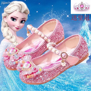 Aisha niñas zapatos de cuero 2021 primavera y otoño princesa zapatos de los niños de suela suave zapatos de cristal congelado niñas zapatos planos