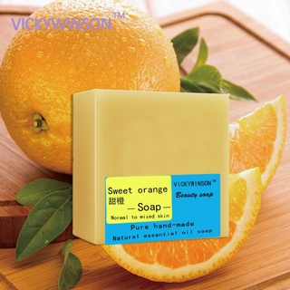 VICKYWINSON Jabón artesanal de naranja dulce 100g Equilibra el ph de la piel