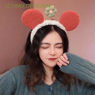 schmiedeskamp lindo oso oreja diadema suave mujer envoltura de pelo estilo coreano diadema flor lavado cara tela dulce ducha ancho felpa pelo aro/multicolor