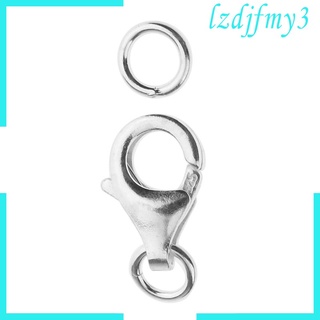 Cozylife - cierre de garra de langosta (1 pieza, plata esterlina 925, con anillo de salto, bricolaje, 8 mm)